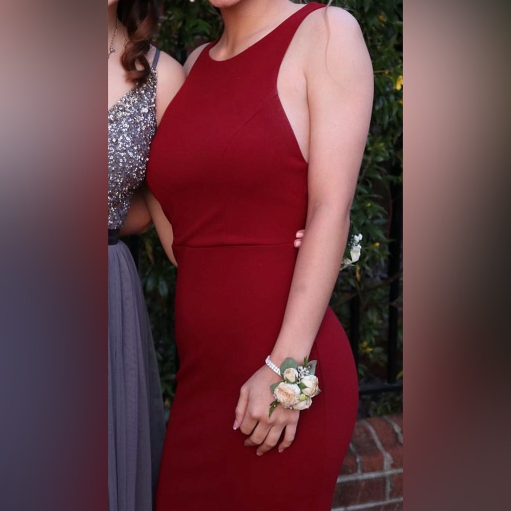 Lulu's Burgundy Halter Dress